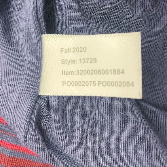 Marine Layer Lexi Rib Daytime Midi Tank Dress Cabernet Navy Stripe Size Large - Picture 12 of 14